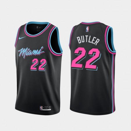 Maglia NBA Miami Heat Jimmy Butler 22 2018-19 Nike City Edition Nero Swingman - Uomo